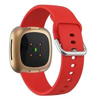 Fitbit Versa 3 & 4 / Sense 1 & 2 - Siliconen bandje - Rood - thumbnail