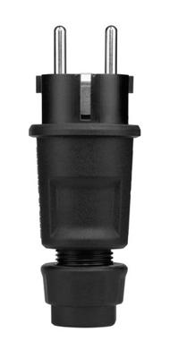 ABL stekker RA 2P 3X2,5 mm zwart wartel