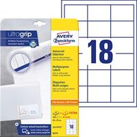 Avery-Zweckform Universele etiketten 6171 (N/A),Wit, Rechthoek, 540 stuk(s), Permanent hechtend - thumbnail