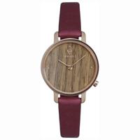 Kerbholz 4251240411675 Horloge Hout/Leder Emma Walnut-Berry 30 mm - thumbnail