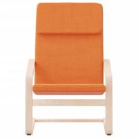 Relaxstoel stof donkergeel - thumbnail