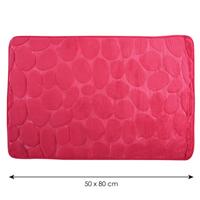 MSV Badkamerkleedje|badmat - kiezel - vloer - fuchsia roze - 50 x 80cm - thumbnail