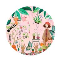 Bloem muziekdoos - DJECO roze, bedrukt - thumbnail