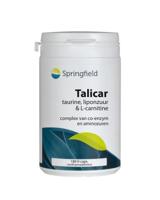 Springfield Talicar I carnitine/taurine/liponzuur 180 Vegetarische capsules - thumbnail