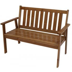 2-zits houten tuinbank gelakt 115 cm 2-zits houten tuinbank gelakt 115 cm