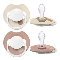 Difrax LOVI Fopspeen Dynamisch 6-18 m Prime Glow Ivory Blush - thumbnail