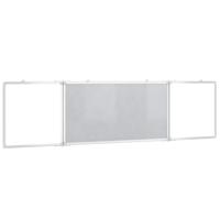 Whiteboard magnetisch inklapbaar 200x50x1,7 cm aluminium - thumbnail