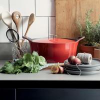 Cuisinox Volcan Gietijzeren Braadpan 29 cm Rood - thumbnail