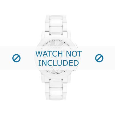 Horlogeband Burberry BU9080 Keramiek Wit 20mm