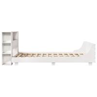 Bedframe zonder matras massief grenenhout wit 140x200 cm - thumbnail