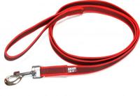 Antislip Hondenriem - 20mm x 2m - Met handvat - Rood - thumbnail