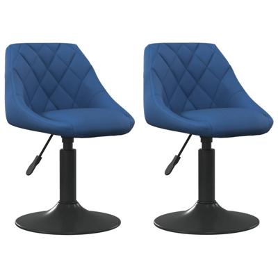 Eetkamerstoelen draaibaar 2 st fluweel blauw Eetkamerstoelen draaibaar 2 st fluweel blauw