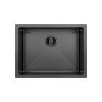 Inbouw Wastafel Sapho Zenith 60x45 cm RVS Antraciet PVD Sapho - thumbnail