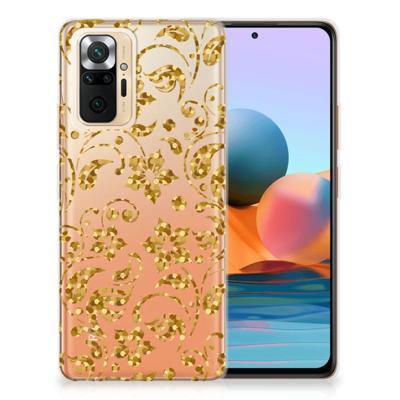Xiaomi Redmi Note 10 Pro | TPU Case | Gouden Bloemen Xiaomi Redmi Note 10 Pro | TPU Case | Gouden Bloemen