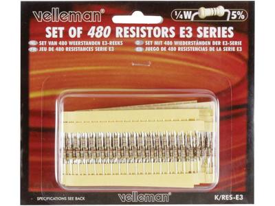 Whadda K/RES-E3 K/RES-E3 Koolfilmweerstand assortiment Axiaal bedraad 0.25 W 5 % 1 set(s)