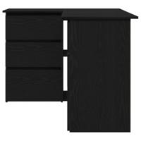 Bureau met lade Zwart Eiken 145 x 100 x 76 cm Bewerkt hout - thumbnail