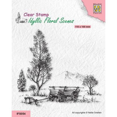 Nellie's Choice • idyllic floral scenes clear stempel meadow with cart