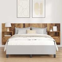 Hoofdbord Met Kast met lade 3 pcs Oud Hout Bewerkt hout - thumbnail