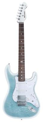 Mooer MSC40 Pro Guitar Dreamy Blue elektrische gitaar met gigbag - thumbnail