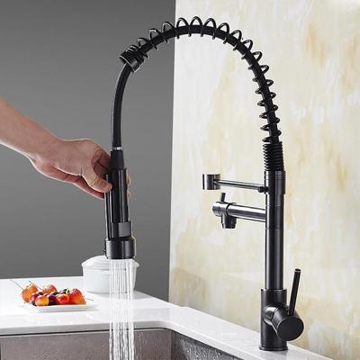 Multifunctionele koud warm water tank keuken voorjaar dubbele nozzle 360 graden roterende kraan zonder slang