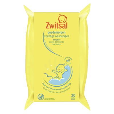 Zwitsal Goedemorgen vochtige washandjes 20 Stuks Zwitsal Goedemorgen vochtige washandjes 20 Stuks