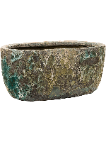 Lava Relic Jade ovale bloempot binnen 38x24x19 cm - thumbnail