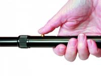 Dynalife wandelstok comfortgrip zwart links 76-99 cm - thumbnail