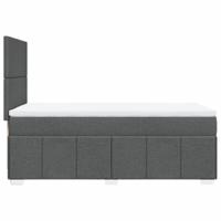 Boxspring met matras stof donkergrijs 90x200 cm - thumbnail