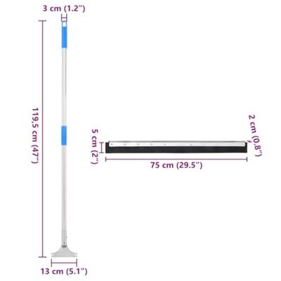 VidaXL Vloertrekkers 5 st 75x122,5 cm staal en rubber