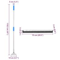 VidaXL Vloerwisser 75x122,5 cm staal en rubber - thumbnail