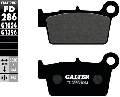 GALFER remblokken "fd286" brake pad fd286 g1054 organic standard