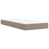 Boxspring met matras kunstleer cappuccinokleurig 100x200 cm - thumbnail