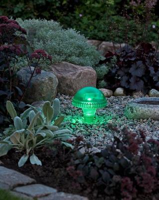 Led solarlamp assisi paddestoel groen