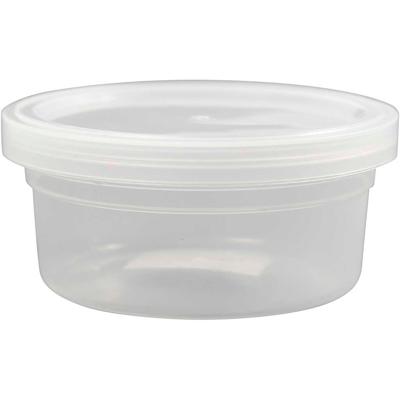 Creativ Company Plastic potje met deksel, h: 38 mm, d 84 mm, 125 ml, 20 stuk/ 1 doos
