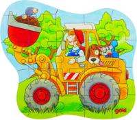 Goki legpuzzel Loader junior 22,5 cm hout 20 stukjes - thumbnail