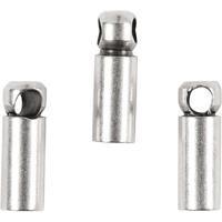 Creativ Company Eindkappen, l: 8 mm, d 2 mm, verzilverd, 10 stuk/ 1 doos - thumbnail