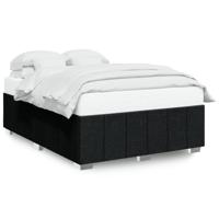Bedframe zonder matras stof zwart 140x190 cm - thumbnail