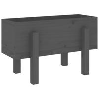 VidaXL Plantenbak 62x30x38 cm massief grenenhout grijs - thumbnail