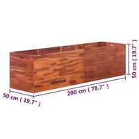 VidaXL Plantenbak verhoogd 200x50x50 cm acaciahout - thumbnail