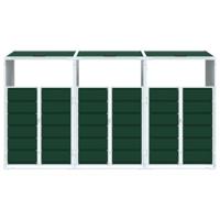 Containerberging voor 3 containers 216x81x115 cm staal groen - thumbnail