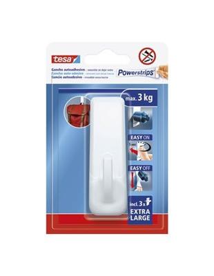 Haak voor ophanging TESA Powerstrips XL Zelfklevend Haak voor ophanging TESA Powerstrips XL Zelfklevend