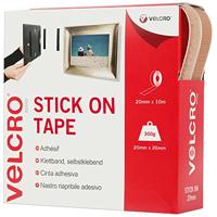VELCRO® VEL-EC60221 Klittenband Om vast te plakken Haak- en lusdeel (l x b) 10000 mm x 20 mm Beige 10 m - thumbnail