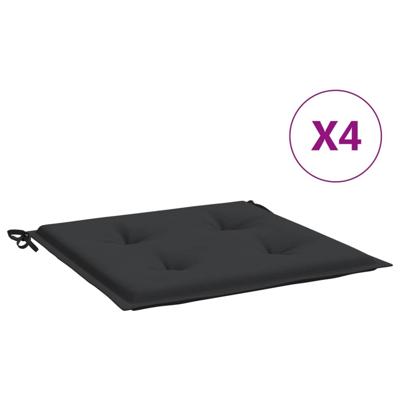 VidaXL Tuinstoelkussens 4 st 40x40x4 cm oxford stof zwart VidaXL Tuinstoelkussens 4 st 40x40x4 cm oxford stof zwart