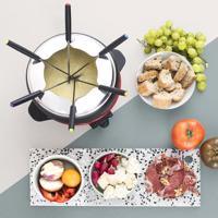 HKoeNIG ALP1800 - Elektrische fondue 6 personen - 2L - 800W - Regelbare thermostaat 25°C tot 190°C - Afneembare pan - Rood en zwart - thumbnail