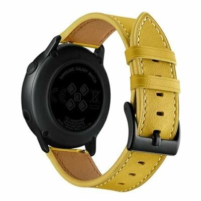 Garmin Forerunner 570 (42mm) / 55 / 245 / 645 - lederen bandje - Geel