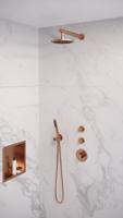 Brauer Copper Edition Thermostatische Regendoucheset Inbouw - Hoofddouche 20 cm - Rechte Wandarm - Handdouche Staaf - Doucheslang - Wandaansluitbocht - thumbnail