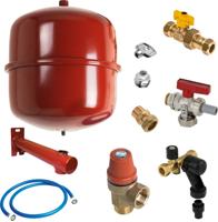 Bonfix CV ketel installatiepakket Met REFLEX expansievat - en Simplex kraan 18 liter - 18 liter / 1 bar rood - thumbnail