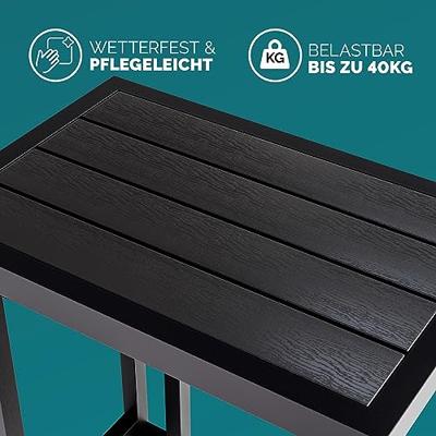 Bijzettafel zwart WPC 65.5x50x40cm