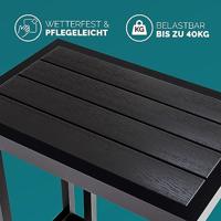 Bijzettafel zwart WPC 65.5x50x40cm - thumbnail