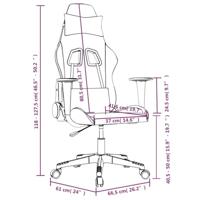 Massage gamestoel kunstleer zwart en groen - thumbnail